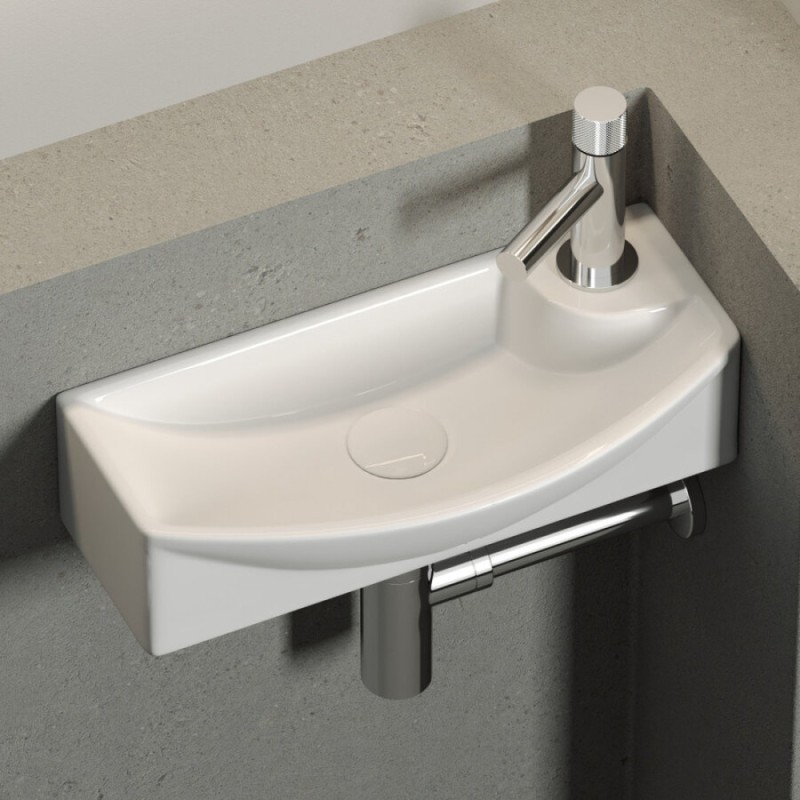 Раковина Ceramicanova Element, 45.5 х 22 х 13 см, правая, цвет белый, CN6038R, сантехфарфор