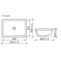 Раковина Ceramicanova Element, 55 х 40 х 18.5 см, цвет белый, CN6045, сантехфарфор