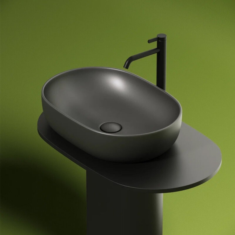 Раковина Ceramicanova Element, 60 х 41.5 х 13.5 см, цвет антрацит матовый темный, CN6047MDH, сантехфарфор