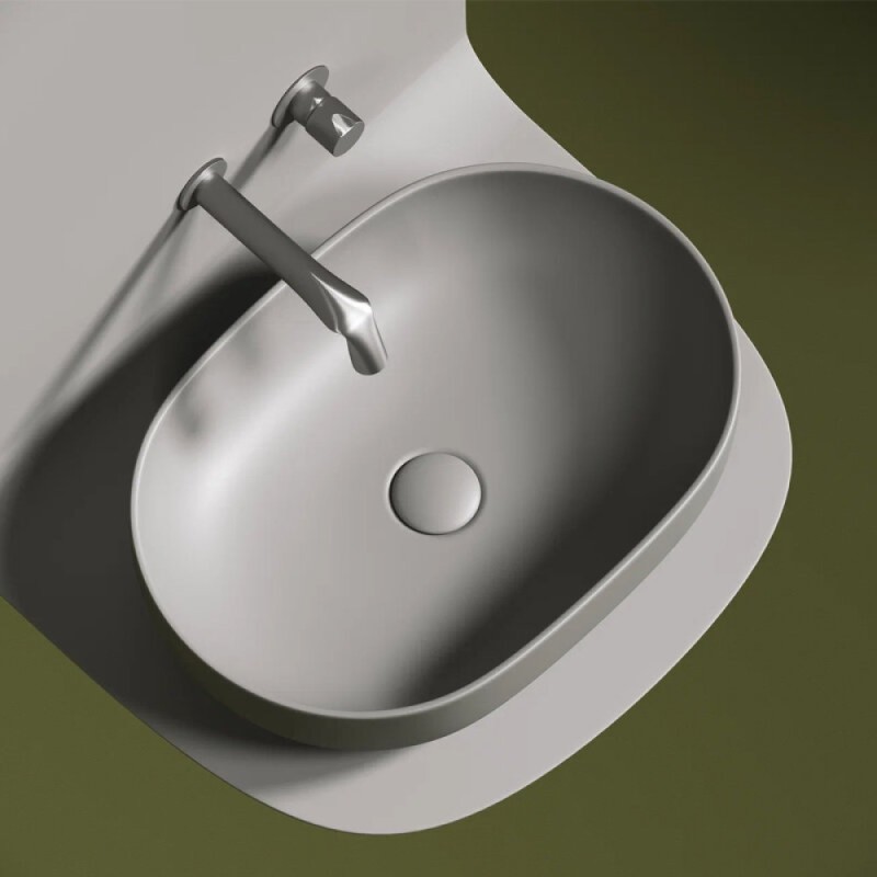 Раковина Ceramicanova Element, 60 х 41.5 х 13.5 см, цвет антрацит матовый, CN6047MH, сантехфарфор
