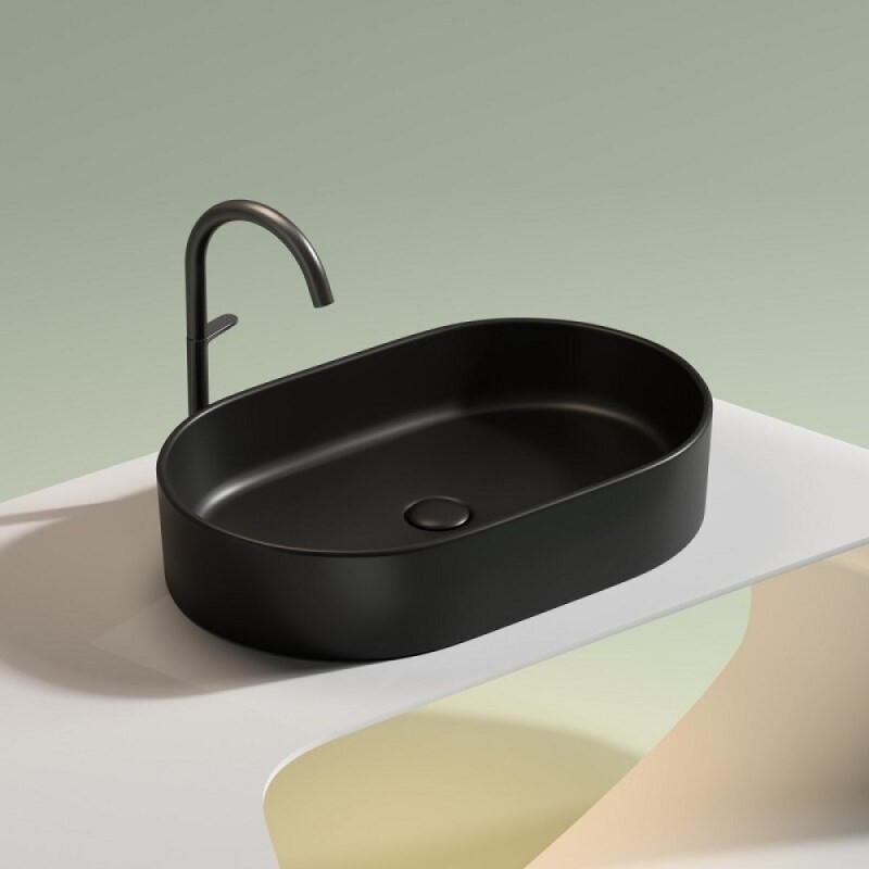 Раковина Ceramicanova Element CN6048MB, 60 см, сантехфарфор, черная матовая