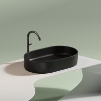 Раковина Ceramicanova Element CN6048MB, 60 см, сантехфарфор, черная матовая