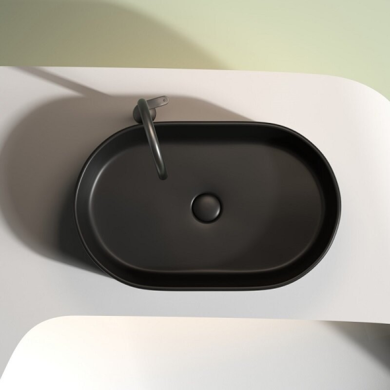 Раковина Ceramicanova Element CN6048MB, 60 см, сантехфарфор, черная матовая