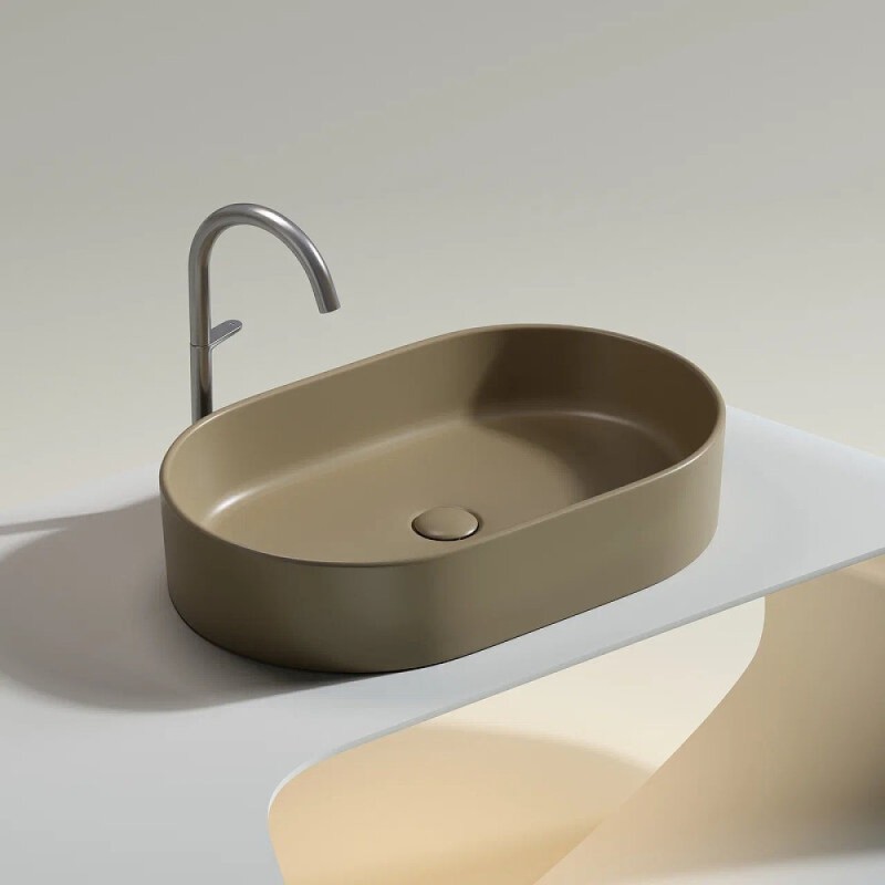 Раковина Ceramicanova Element CN6048MC, 60 см, сантехфарфор, цвет капучино матовый