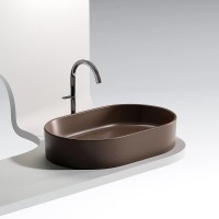 Раковина Ceramicanova Element CN6048MDB, 60 см, сантехфарфор, цвет темно-коричневый матовый