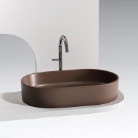 Раковина Ceramicanova Element CN6048MDB, 60 см, сантехфарфор, цвет темно-коричневый матовый