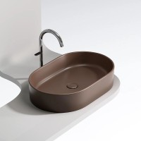 Раковина Ceramicanova Element CN6048MDB, 60 см, сантехфарфор, цвет темно-коричневый матовый