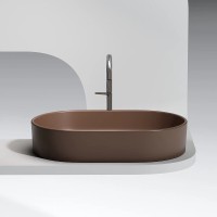 Раковина Ceramicanova Element CN6048MDB, 60 см, сантехфарфор, цвет темно-коричневый матовый