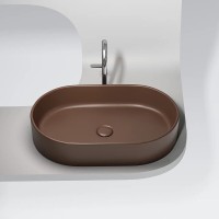 Раковина Ceramicanova Element CN6048MDB, 60 см, сантехфарфор, цвет темно-коричневый матовый