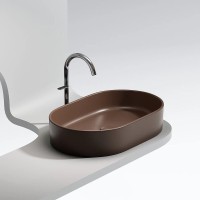 Раковина Ceramicanova Element CN6048MDB, 60 см, сантехфарфор, цвет темно-коричневый матовый