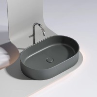 Раковина Ceramicanova Element CN6048MDH, 60 см, сантехфарфор, цвет темный антрацит матовый