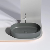 Раковина Ceramicanova Element CN6048MDH, 60 см, сантехфарфор, цвет темный антрацит матовый