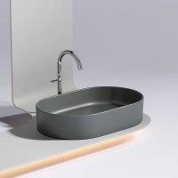 Раковина Ceramicanova Element CN6048MDH, 60 см, сантехфарфор, цвет темный антрацит матовый