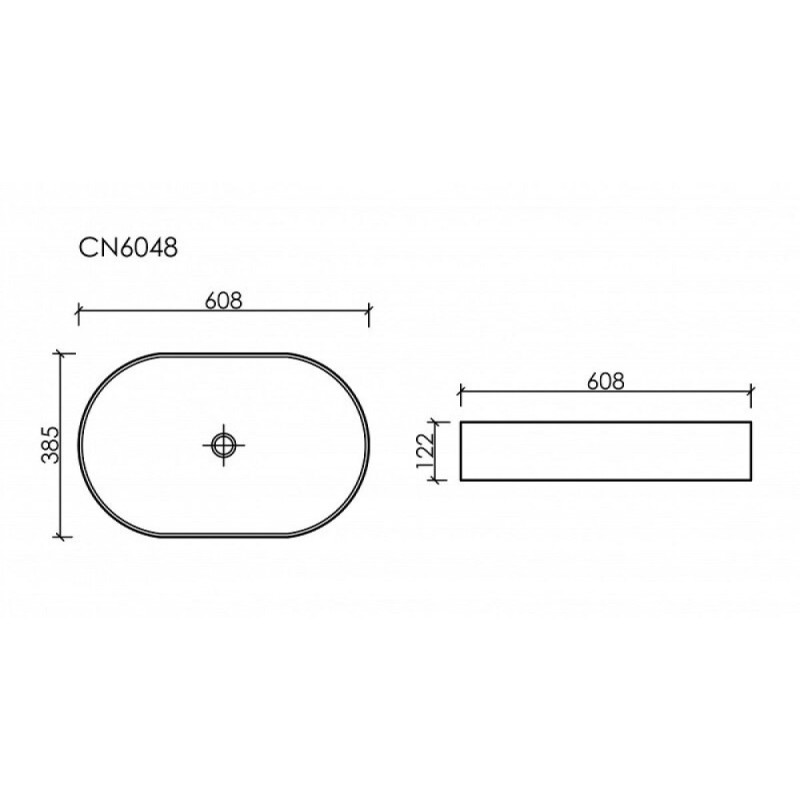 Раковина Ceramicanova Element CN6048MH, 60 см, сантехфарфор, цвет антрацит матовый