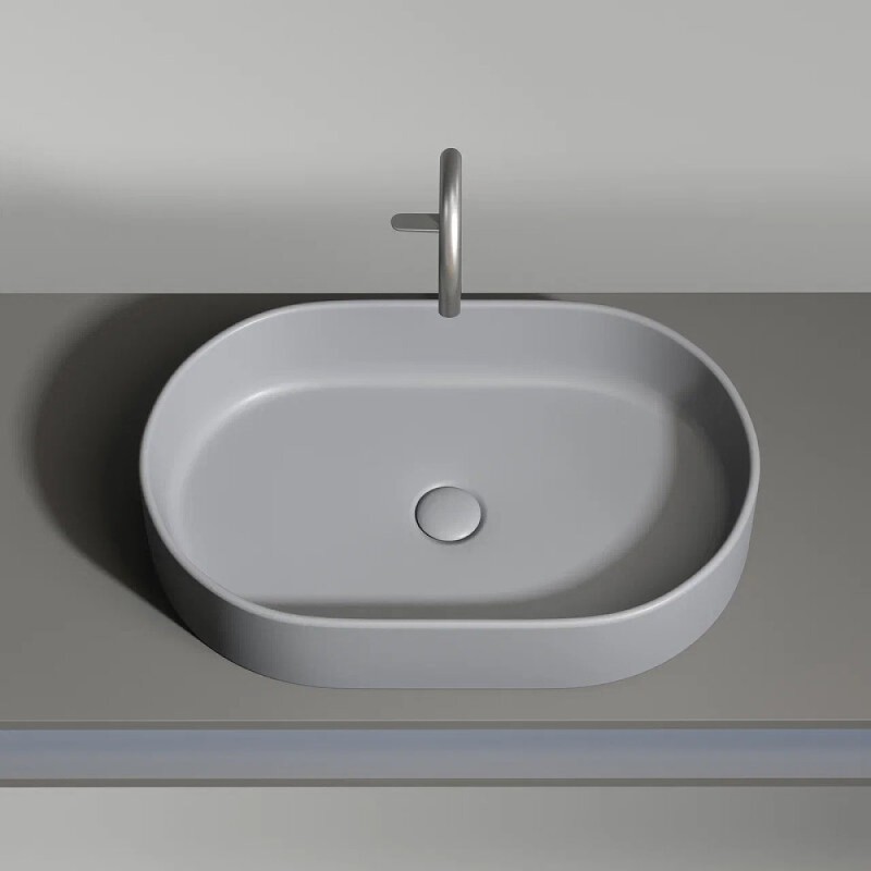 Раковина Ceramicanova Element CN6048MH, 60 см, сантехфарфор, цвет антрацит матовый