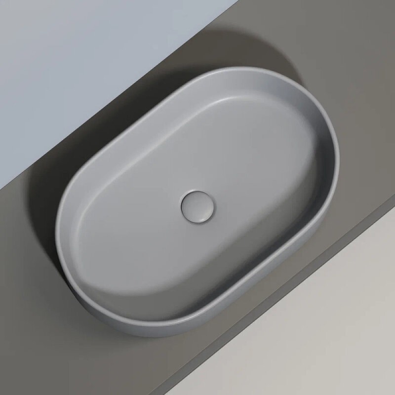 Раковина Ceramicanova Element CN6048MH, 60 см, сантехфарфор, цвет антрацит матовый