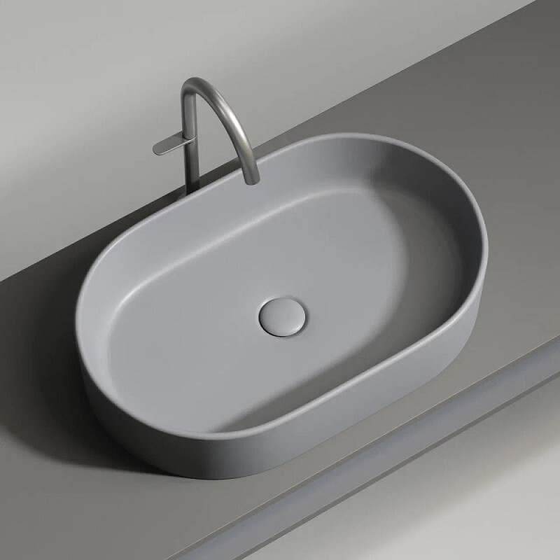 Раковина Ceramicanova Element CN6048MH, 60 см, сантехфарфор, цвет антрацит матовый