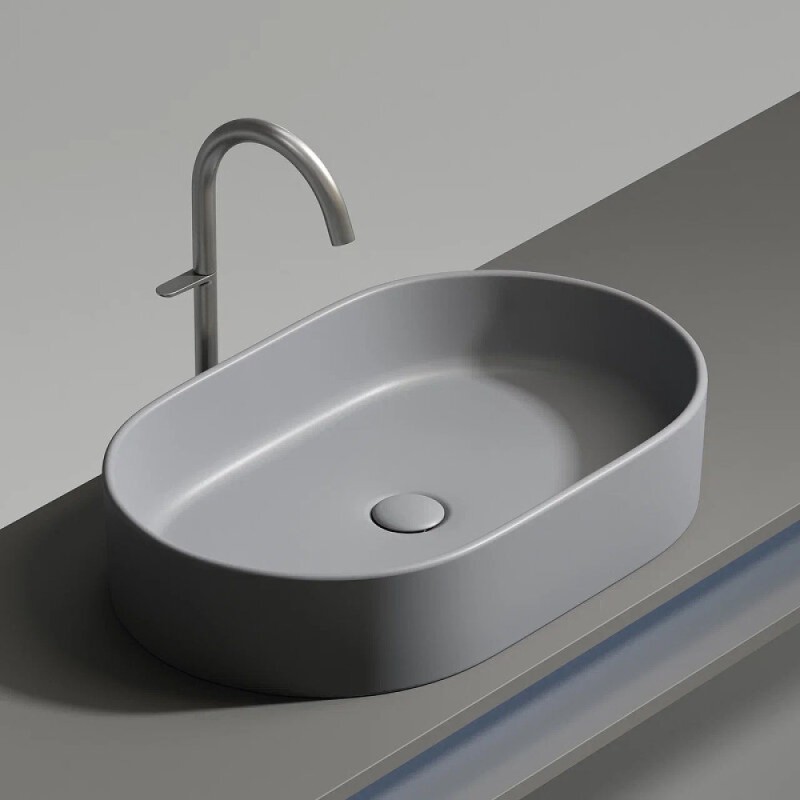 Раковина Ceramicanova Element CN6048MH, 60 см, сантехфарфор, цвет антрацит матовый