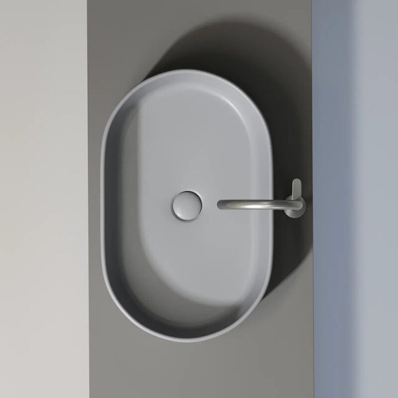 Раковина Ceramicanova Element CN6048MH, 60 см, сантехфарфор, цвет антрацит матовый