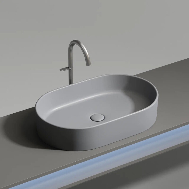 Раковина Ceramicanova Element CN6048MH, 60 см, сантехфарфор, цвет антрацит матовый
