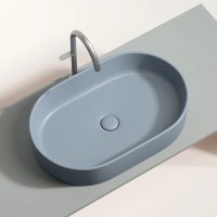 Раковина Ceramicanova Element CN6048MHL, 60 см, сантехфарфор, цвет серо-голубой матовый