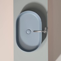 Раковина Ceramicanova Element CN6048MHL, 60 см, сантехфарфор, цвет серо-голубой матовый