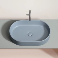 Раковина Ceramicanova Element CN6048MHL, 60 см, сантехфарфор, цвет серо-голубой матовый