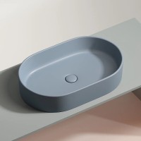 Раковина Ceramicanova Element CN6048MHL, 60 см, сантехфарфор, цвет серо-голубой матовый