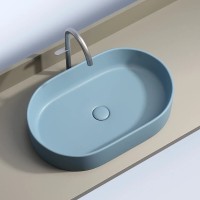 Раковина Ceramicanova Element CN6048ML, 60 см, сантехфарфор, цвет голубой матовый
