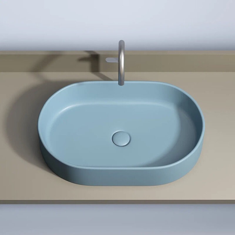 Раковина Ceramicanova Element CN6048ML, 60 см, сантехфарфор, цвет голубой матовый
