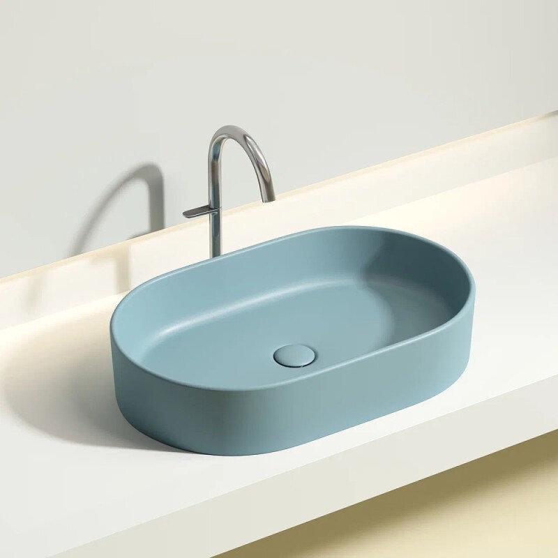 Раковина Ceramicanova Element CN6048MLG, 60 см, сантехфарфор, цвет зеленый матовый