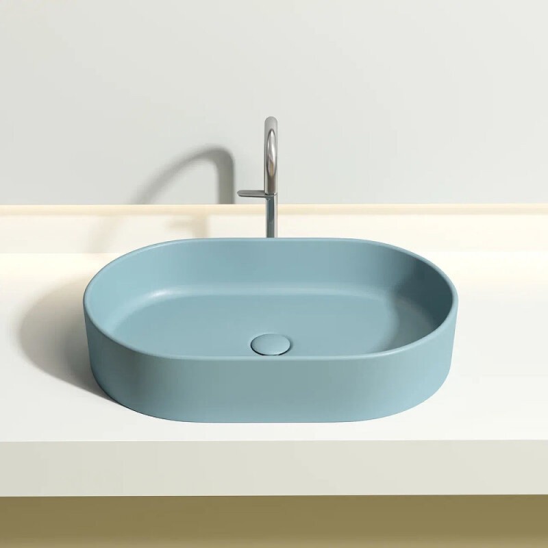 Раковина Ceramicanova Element CN6048MLG, 60 см, сантехфарфор, цвет зеленый матовый