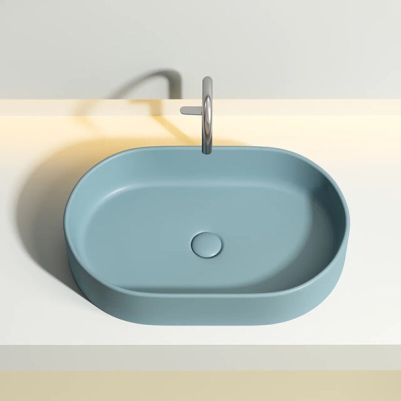 Раковина Ceramicanova Element CN6048MLG, 60 см, сантехфарфор, цвет зеленый матовый