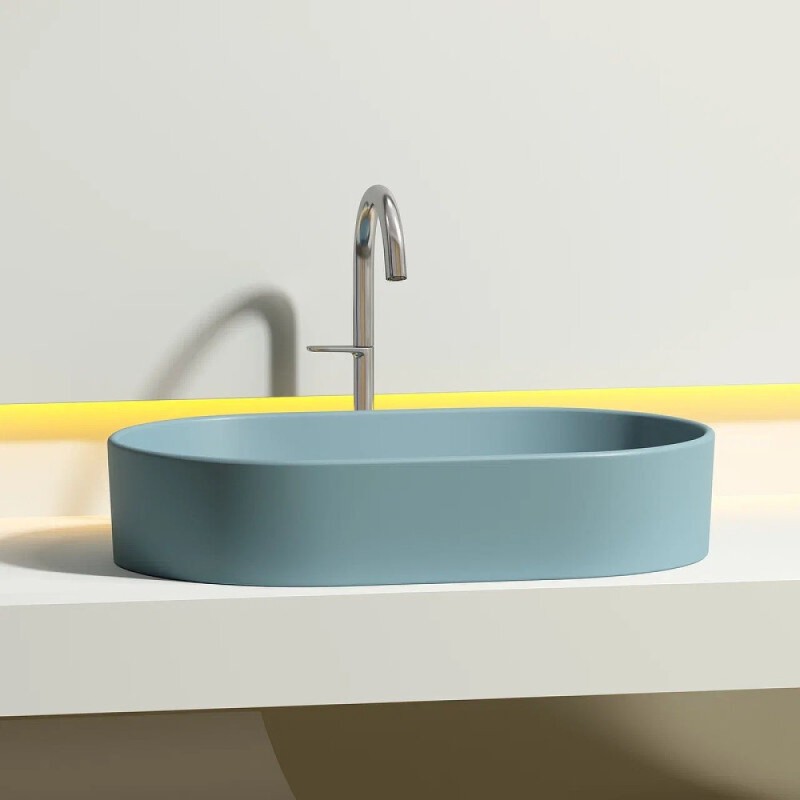 Раковина Ceramicanova Element CN6048MLG, 60 см, сантехфарфор, цвет зеленый матовый