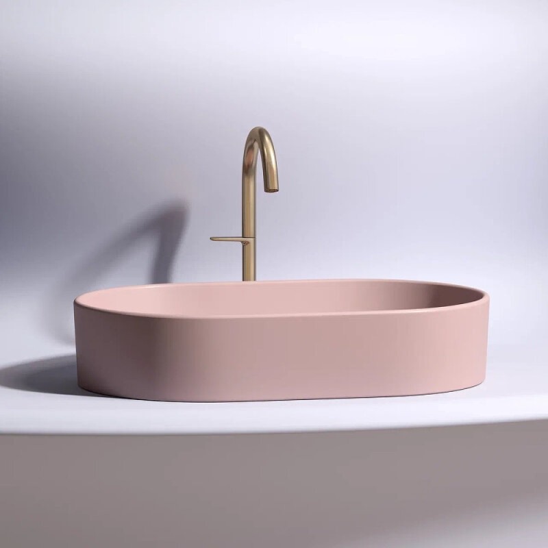 Раковина Ceramicanova Element CN6048MP, 60 см, сантехфарфор, цвет розовый матовый
