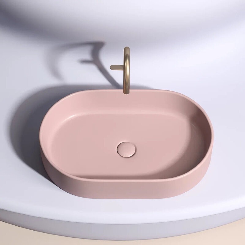 Раковина Ceramicanova Element CN6048MP, 60 см, сантехфарфор, цвет розовый матовый