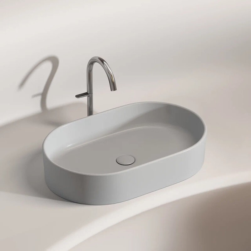 Раковина Ceramicanova Element CN6048MSG, 60 см, сантехфарфор, цвет серый матовый