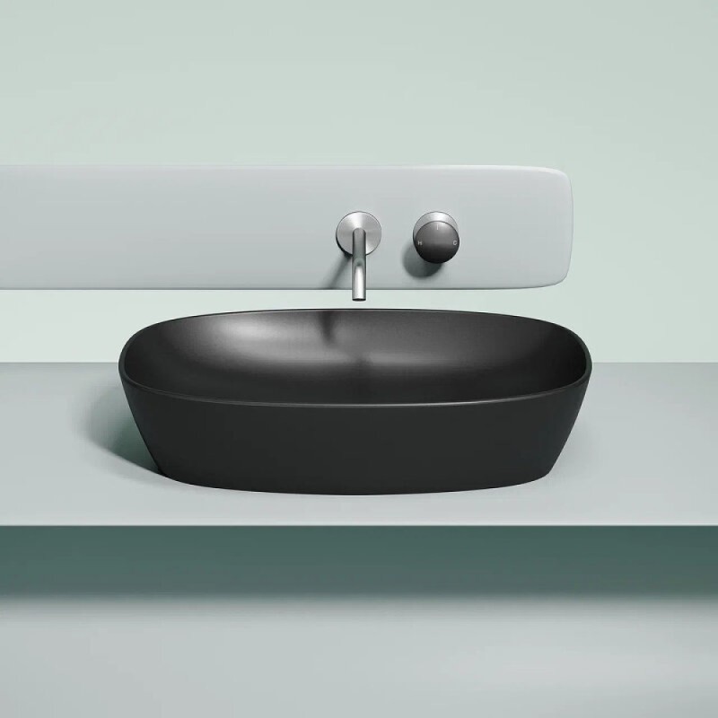 Раковина Ceramicanova Element CN6049MB, 60 см, сантехфарфор, цвет черный матовый