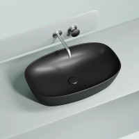 Раковина Ceramicanova Element CN6049MB, 60 см, сантехфарфор, цвет черный матовый