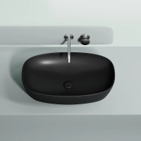 Раковина Ceramicanova Element CN6049MB, 60 см, сантехфарфор, цвет черный матовый