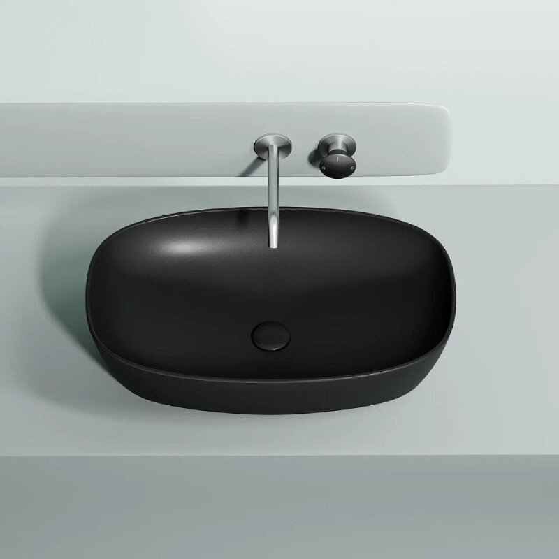 Раковина Ceramicanova Element CN6049MB, 60 см, сантехфарфор, цвет черный матовый