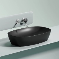 Раковина Ceramicanova Element CN6049MB, 60 см, сантехфарфор, цвет черный матовый