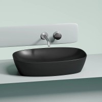 Раковина Ceramicanova Element CN6049MB, 60 см, сантехфарфор, цвет черный матовый