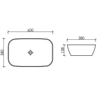 Раковина Ceramicanova Element CN6049MC, 60 см, сантехфарфор, цвет капучино матовый