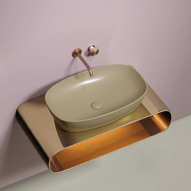 Раковина Ceramicanova Element CN6049MC, 60 см, сантехфарфор, цвет капучино матовый