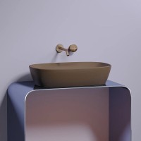 Раковина Ceramicanova Element CN6049MDB, 60 см, сантехфарфор, цвет темно-коричневый матовый