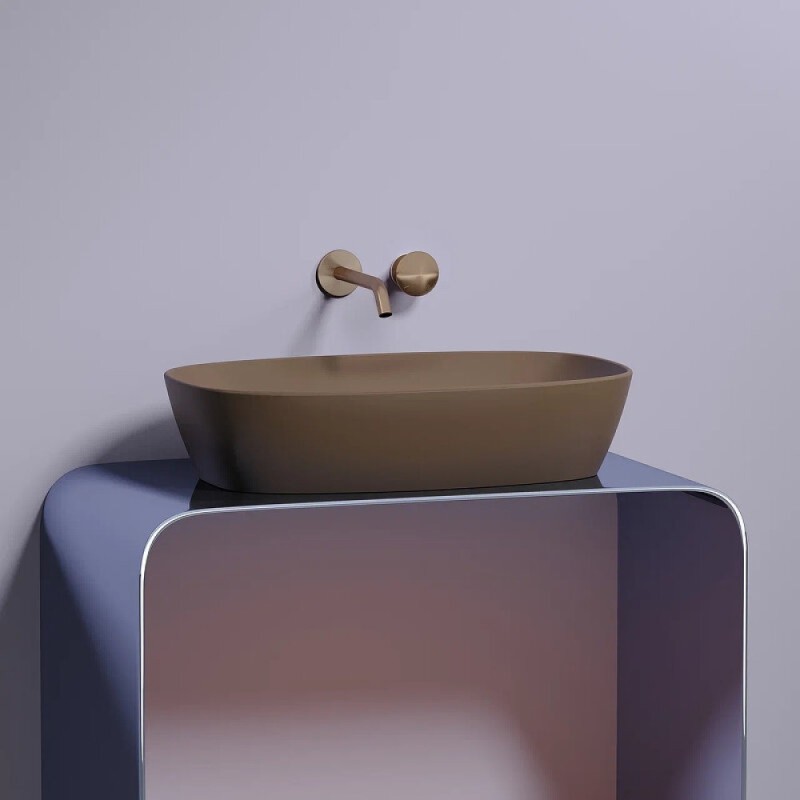 Раковина Ceramicanova Element CN6049MDB, 60 см, сантехфарфор, цвет темно-коричневый матовый
