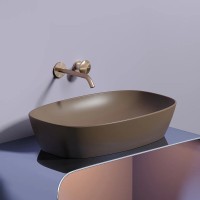 Раковина Ceramicanova Element CN6049MDB, 60 см, сантехфарфор, цвет темно-коричневый матовый