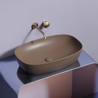 Раковина Ceramicanova Element CN6049MDB, 60 см, сантехфарфор, цвет темно-коричневый матовый