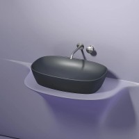 Раковина Ceramicanova Element CN6049MDH, 60 см, сантехфарфор, цвет темный антрацит матовый